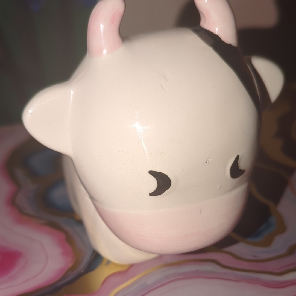 Cute Cow Ceramic Piggy bank Figurine